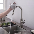 Aquacubic Chrom Long Neck Pull Kitchen Mixer Sink Smart Touch Sensor Küchenarmatur